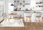 Preston 26" Fixed-Height Counter Stool - Whitewashed Wood, Antique Copper Metal