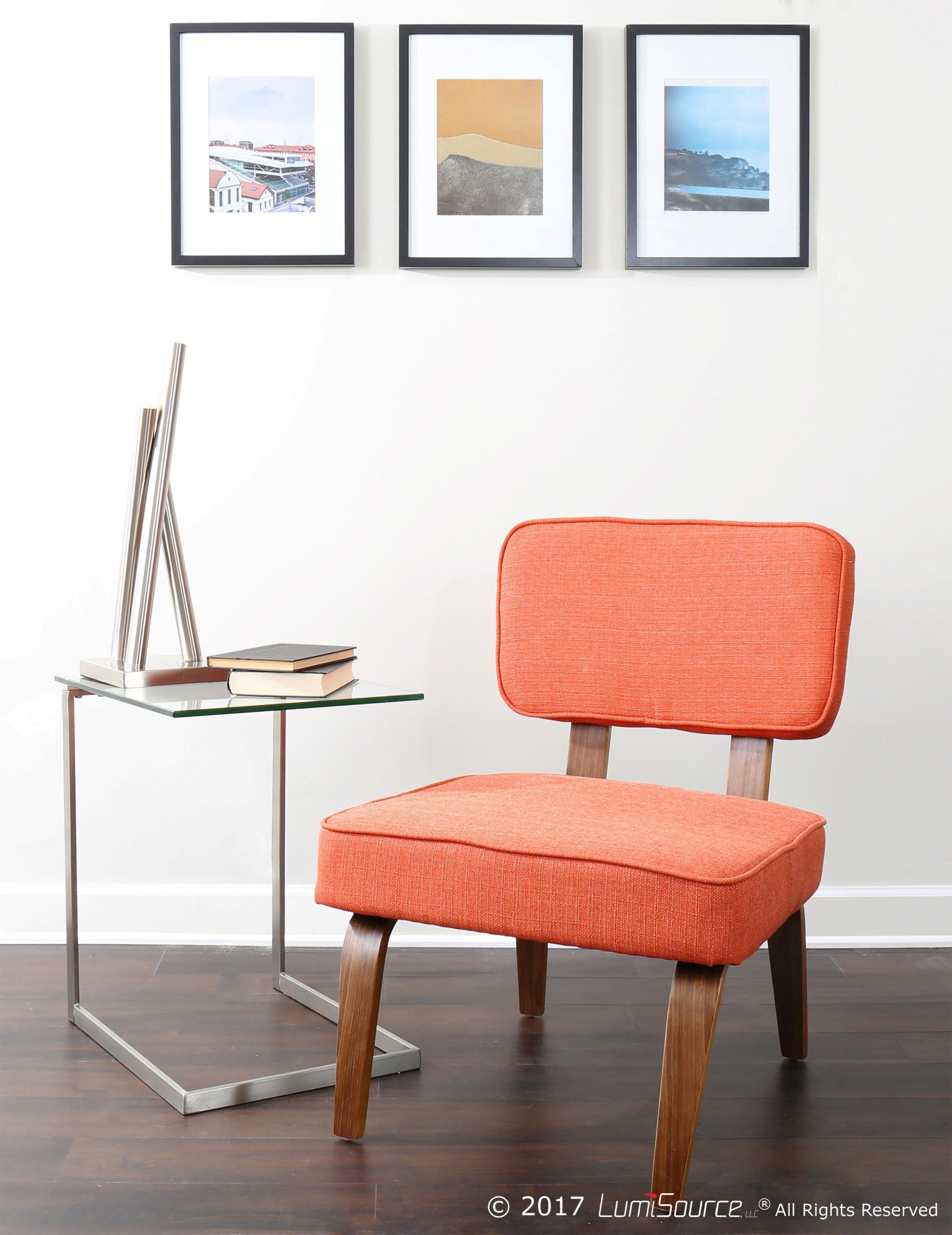 Zenn End Table - Stainless Steel, Glass