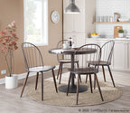 Dakota Dining Table - Antique Metal, Espresso Bamboo