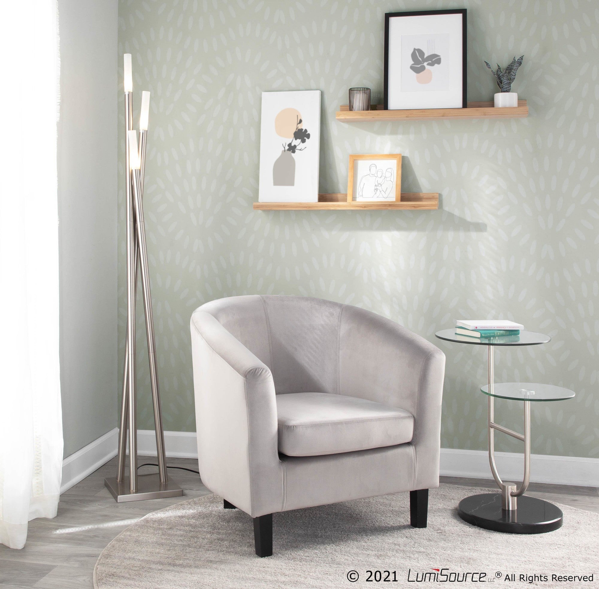 Icicle Floor Lamp - Brushed Nickel
