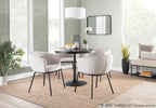 Dakota Dining Table - Black Steel, Black Wood