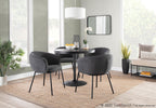 Ashland Chair - Black Steel, Charcoal Fabric