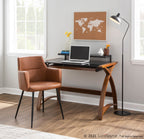 Andrew Chair - Set of 2 - Black Steel, Camel PU