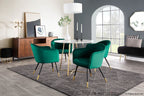 Cosmo Dining Table - Gold Metal, White Marble