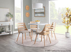 Dakota Dining Table - White Steel, White Wood