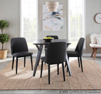 Tintori Dining Chair - Set of 2 - Black Wood, Charcoal Fabric