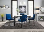 Fuji Dinette Table - Black Metal, White Wood