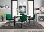 Fuji Dinette Table - Black Metal, White Wood