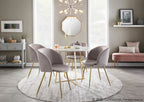 Cosmo Dining Table - Gold Metal, White Marble