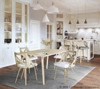 Charlotte Chair - Set of 2 - Whitewashed Wood, Cream Noise Fabric