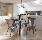 Austin Dining Chair - Set of 2 - Grey Metal