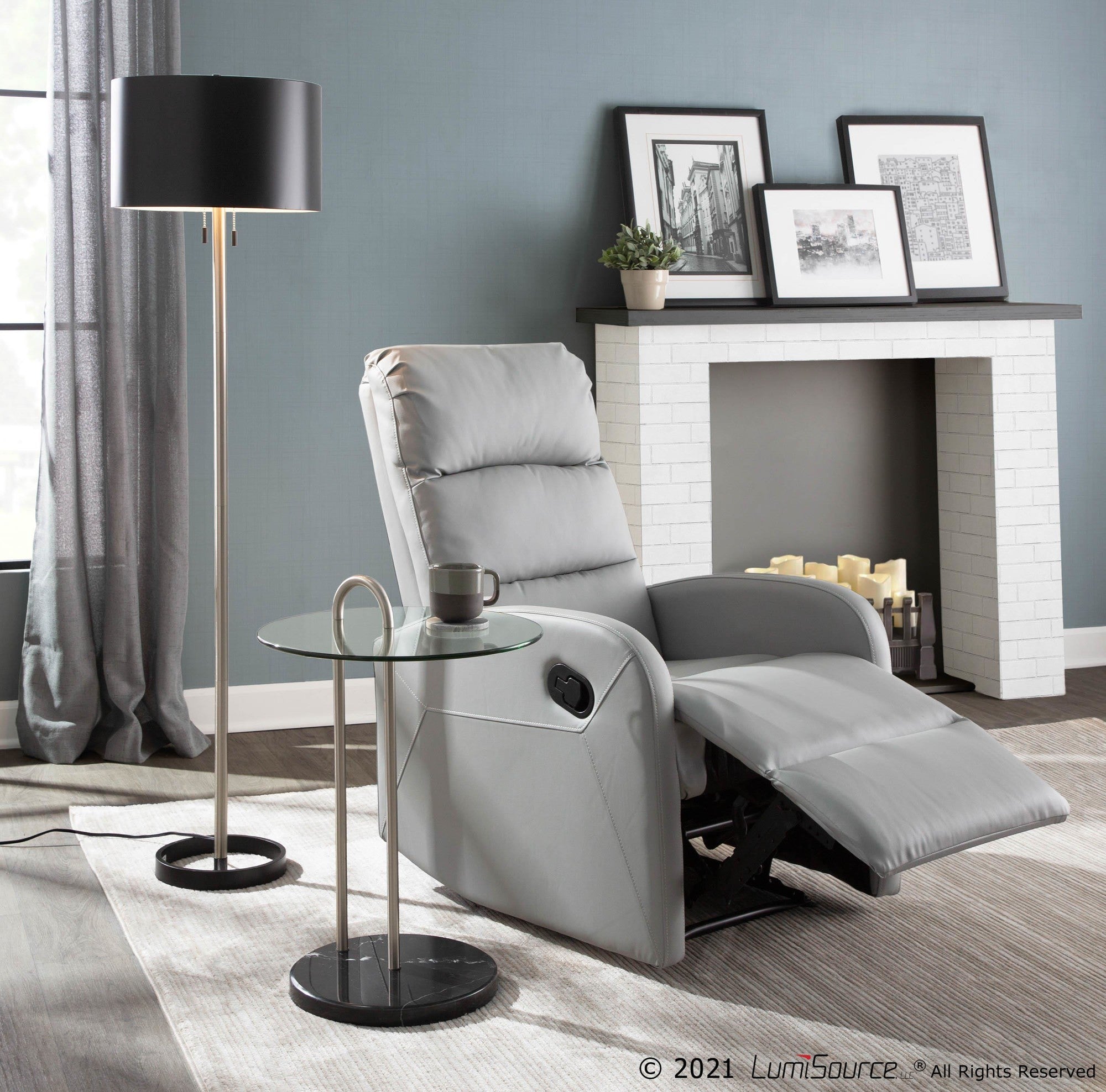 Dormi Recliner Chair - Brown PU