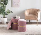 Tania Accent Chair - Gold Metal, Champagne Velvet