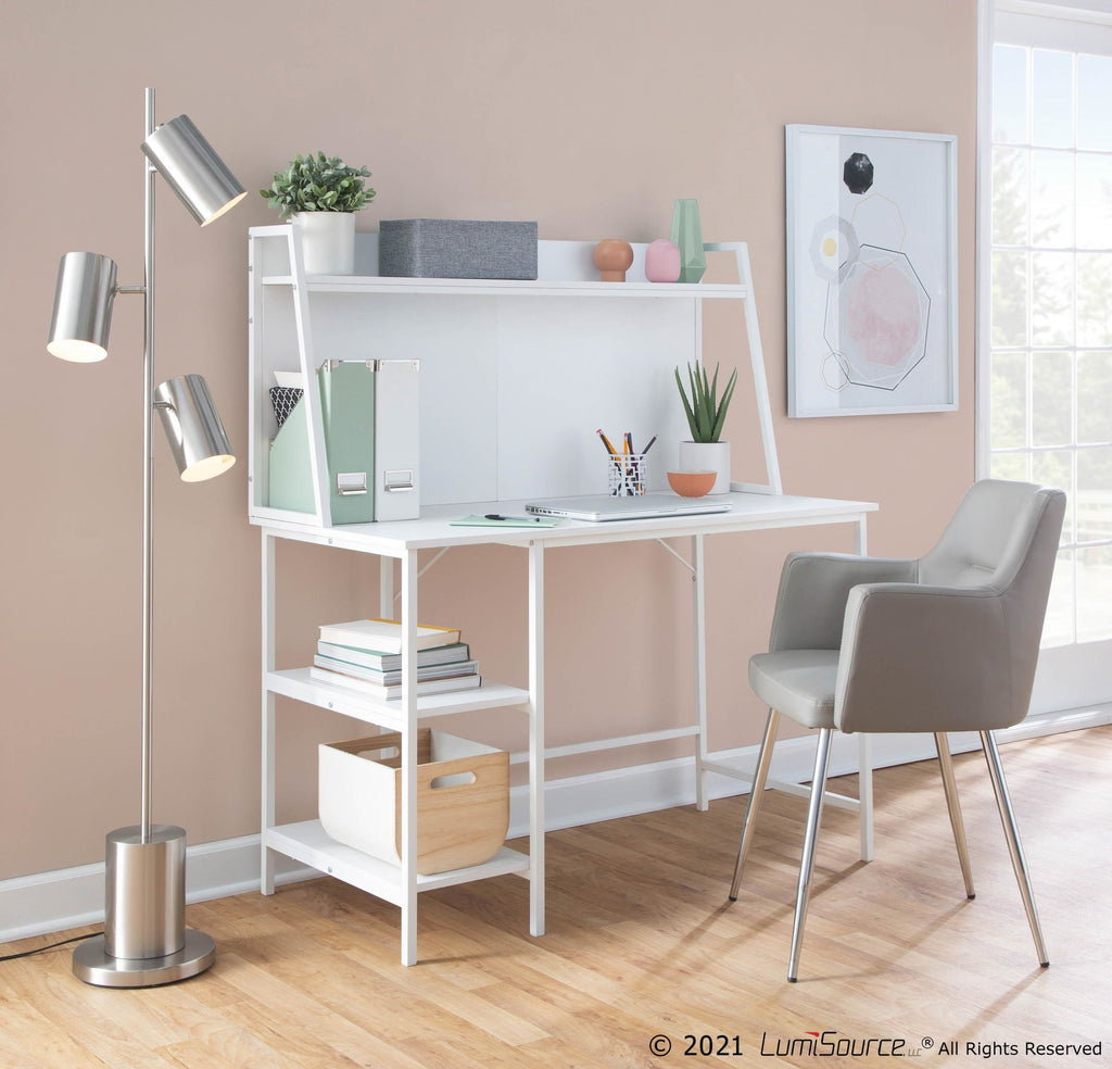 Andrew Chair - Set of 2 - Chrome, Grey PU