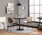 Dakota Dining Table - Black Steel, Black Wood