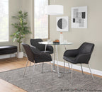 Cece Dinette Table - Chrome, Clear Glass