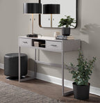 Franklin Console Table - Grey Metal, Grey Wood