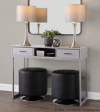Franklin Console Table - Grey Metal, Grey Wood