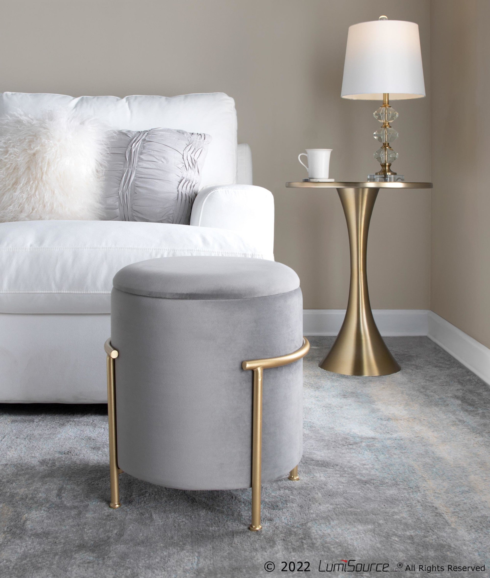 Lenuxe 24" Metal Accent Table - Gold Metal