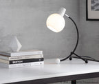 Eileen Task Lamp - Black Metal, White Plastic