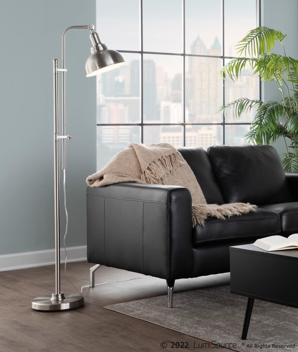 Emery Floor Lamp - Nickel