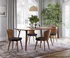 Bocello Chair - Walnut Bamboo, Black PU