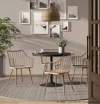 Winston Chair - Antique Copper Metal, Whitewashed Wood