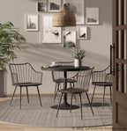 Winston Chair - Brown Metal, Dark Walnut Wood