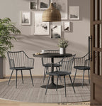 Winston Chair - Black Metal, Black Wood