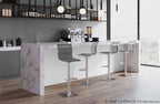 Mirage Adjustable Barstool - Chrome, Silver Mesh