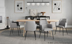 Andrew Chair - Set of 2 - Black Metal, Grey Fabric
