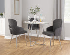 Cece Dinette Table - Chrome, Clear Glass