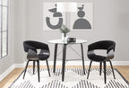 Trilogy Round Dinette Table - Black Wood, Clear Glass