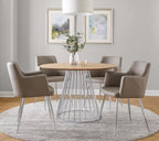 Andrew Chair - Set of 2 - Chrome, Grey PU