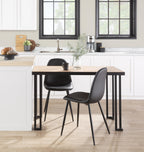 Roman Desk - Black Steel, Natural Wood