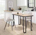 Roman Desk - Black Steel, Natural Wood