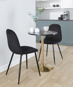 Pebble Table - Gold Metal, Black Mdf
