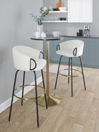 Pebble Table - Gold Metal, Black Mdf