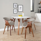 Symphony Chair - Walnut Wood, Pewter Grey PU
