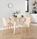 Anabelle Chair - Set of 2 - Natural Wood, Cream Fabric