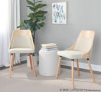 Anabelle Chair - Set of 2 - Natural Wood, Cream Fabric