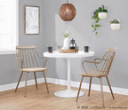 Preston Chair - Set of 2 - Antique Copper, Whitewashed Wood