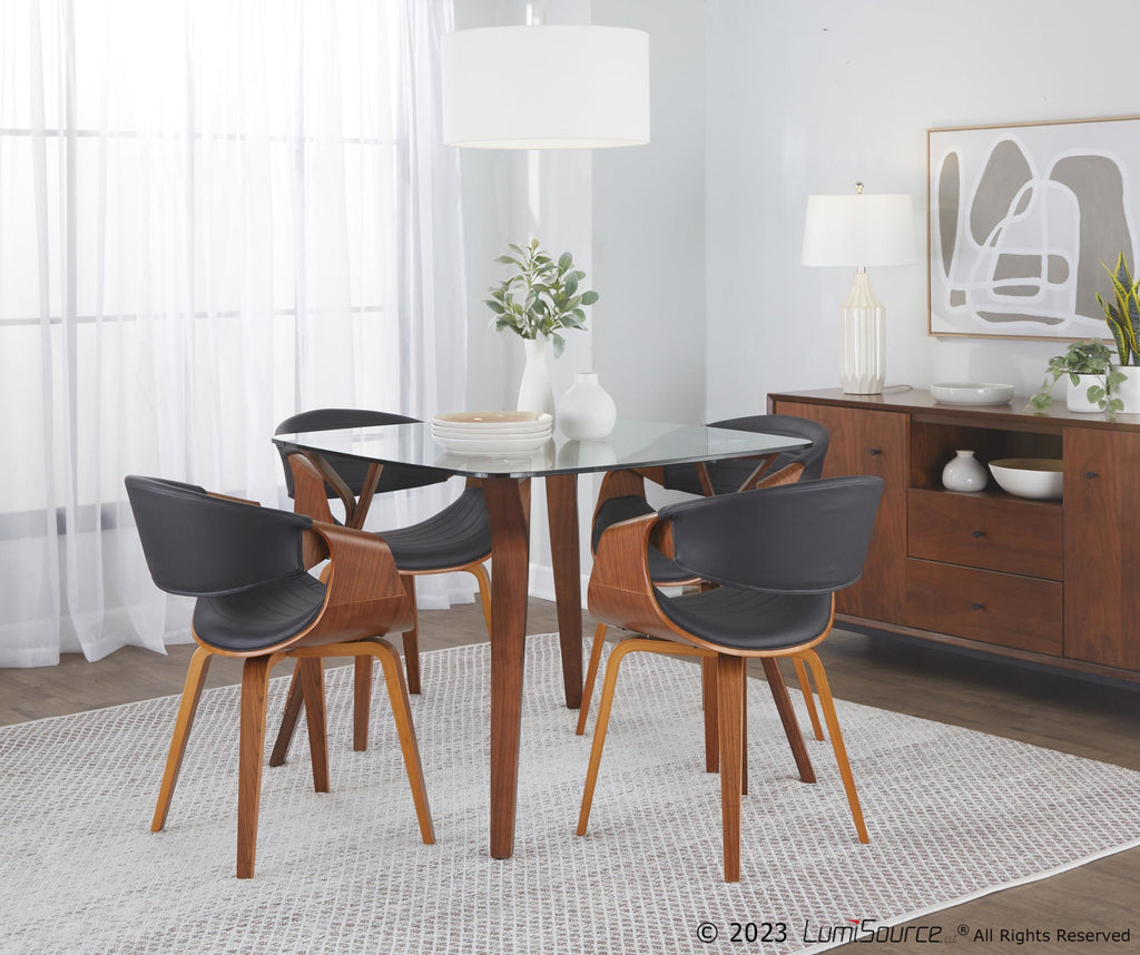 Symphony Chair - Walnut Wood, Black PU