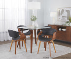Symphony Chair - Walnut Wood, Black PU
