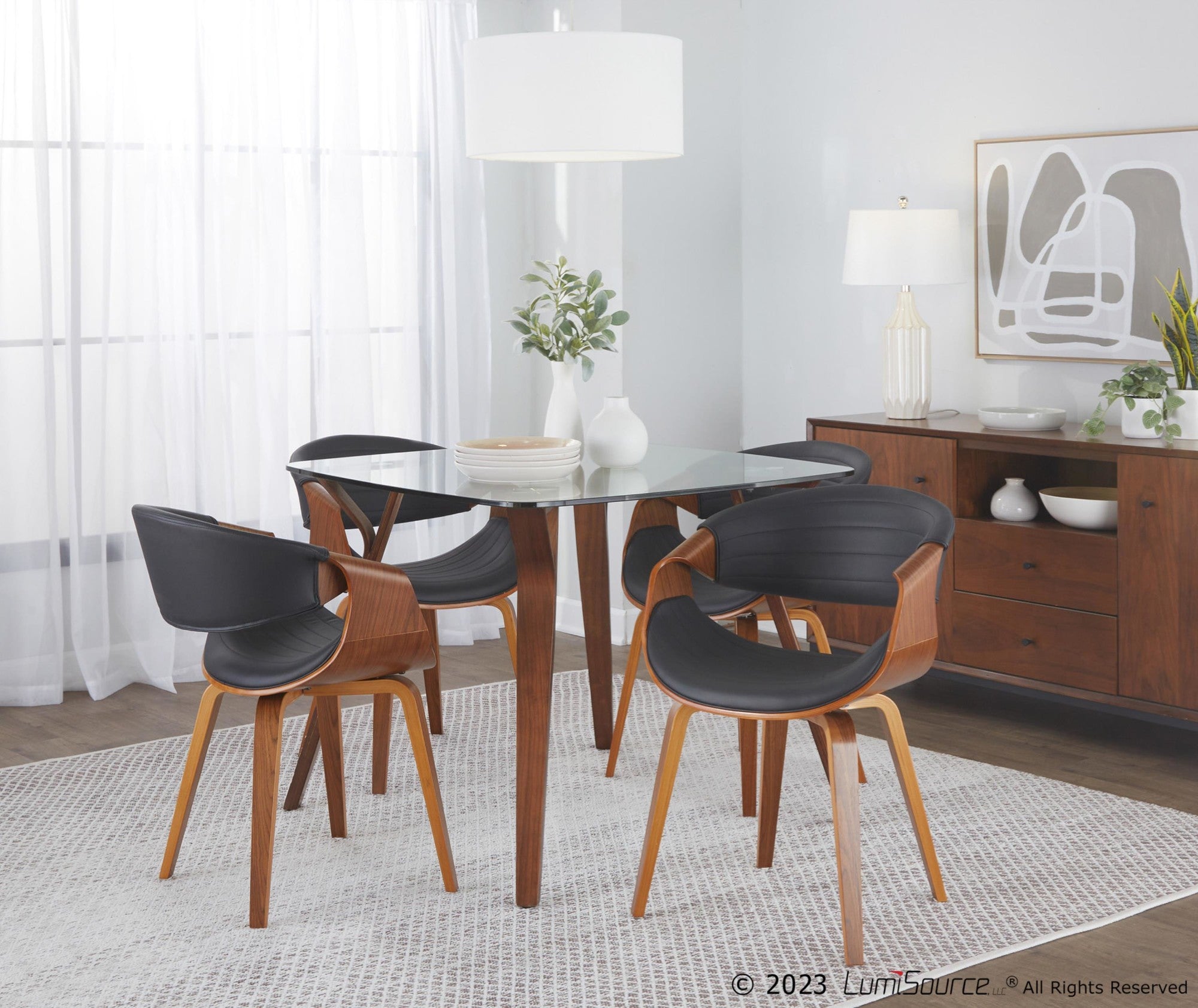 Symphony Chair - Walnut Wood, Black PU