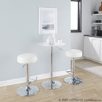 Adjustable Bar Table - Chrome, Clear Acrylic