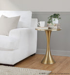 Lenuxe 24" Metal Accent Table - Gold Metal