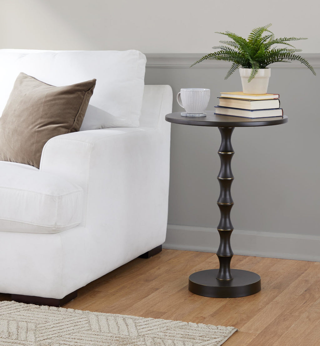 Bora 26.75" Metal Accent Table - Oil Rubbed Bronze