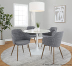 Boyne Chair - Set of 2 - Antique Copper Metal, Dark Grey Fabric