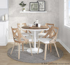 Charlotte Chair - Set of 2 - Whitewashed Wood, Cream Noise Fabric